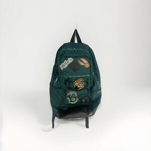 VANS xHarry Potter Slytherin Off The Wall CanvasBackpack Green With Added Patchs